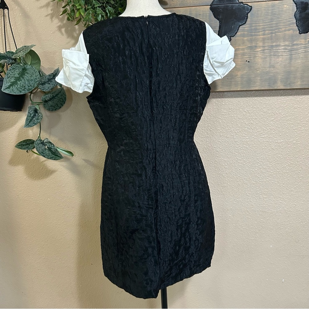 NWOT Sister Jane Paddock Black and White Bow Sleeve Mini Dress - Picture 5 of 10